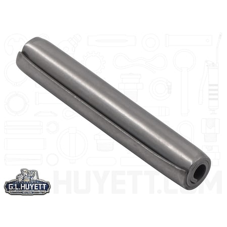 Spirol Coiled Spring Pin, 1/4 in Outside Dia, 1-1/2 in L, Stainless Steel, 1 PK SPCSP-250-1500H